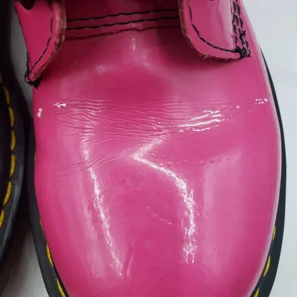 Dr Doc Martens 1460 Y Candy Pink Women's Boots Size 7 US Lace Up - Picture 10 of 12